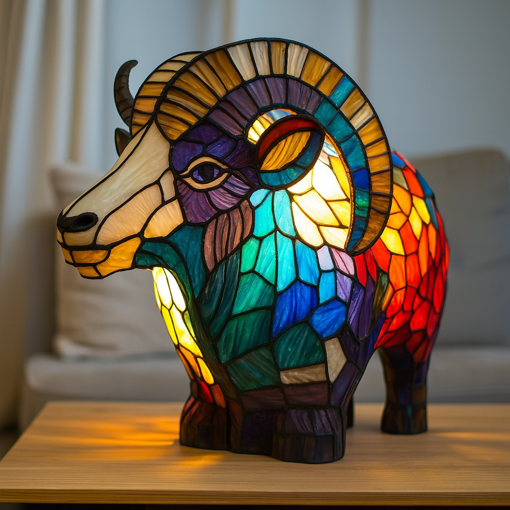 BIJOU | Magiczna Lampa Koziorożca z Kolorowego Szkła